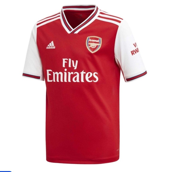 Adidas Arsenal FC Official 2020-2021 Kids Red and White Home Soccer Jersey sz S - Picture 9 of 14